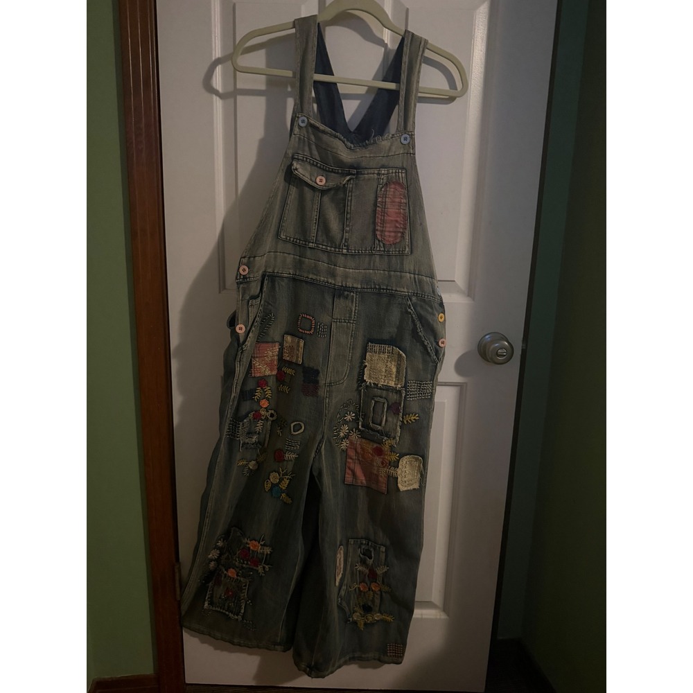 New BLUE VELVET overalls oversized Med